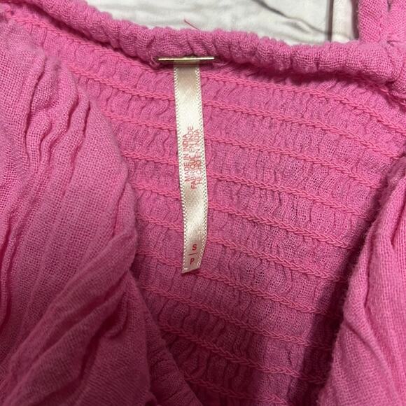 Free People Chloe Smocked Top Blouse S - Picture 3 of 4